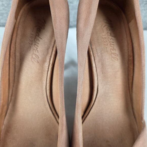 MADEWELL WOMEN'S MIRA MIDI TAN ROSE LEATHER BEIGE SUEDE 4" HEEL PUMPS SIZE 8.5 - Picture 6 of 12